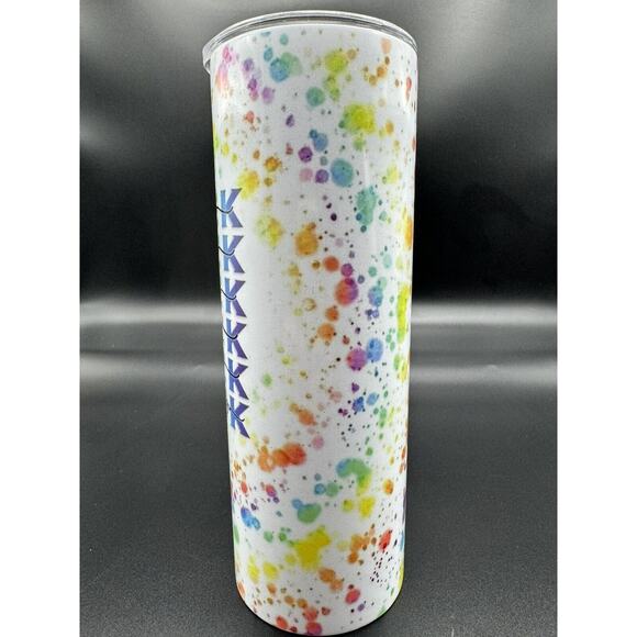 20oz skinny tumbler CUSTOM MADE stainless steel with Lid/Straw  SARCASM - Picture 5 of 6